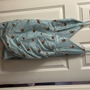 Superdown blue star dress